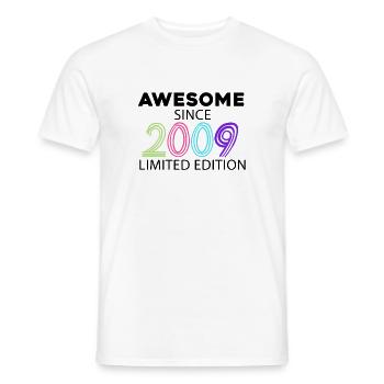 Fantastique depuis 2009 - Millésime 2009 - T-shirt homme - blanc - Devant - AI Model Male 178 dark (178cm)