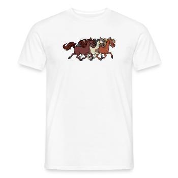 Galopp Islandpferde Hengst Pferde Pferdenarr - Männer T-Shirt - Weiß - Vorne - AI Model Male 178 dark (178cm)