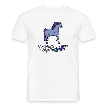 Pferdefan Isländer Pferdeliebe Pferde Islandpferde - Männer T-Shirt - Weiß - Vorne - AI Model Male 178 dark (178cm)