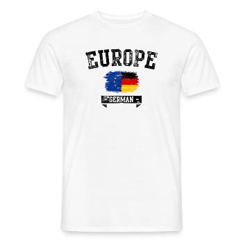 EU Deutschland Flagge Pinselmischung - Männer T-Shirt - Weiß - Vorne - AI Model Male 178 dark (178cm)