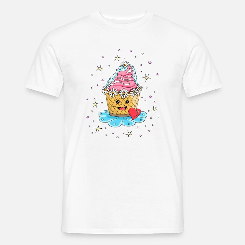 Cupcake Muffin Kuchen als Braut - Männer T-Shirt - Weiß