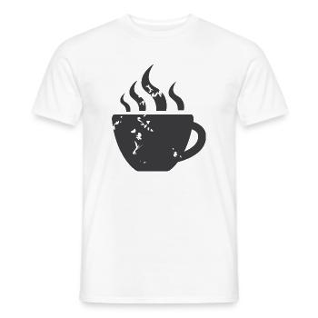 Cafe Kaffee Freunde Gastro Bistro Symbol Icon - Männer T-Shirt - Weiß - Vorne - AI Model Male 178 dark (178cm)