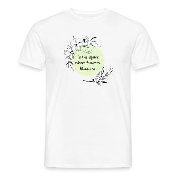 Yoga - T-shirt homme - blanc - Devant - AI Model Male 178 dark (178cm)
