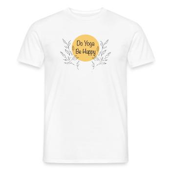 Yoga - Männer T-Shirt - Weiß - Vorne - AI Model Male 178 dark (178cm)