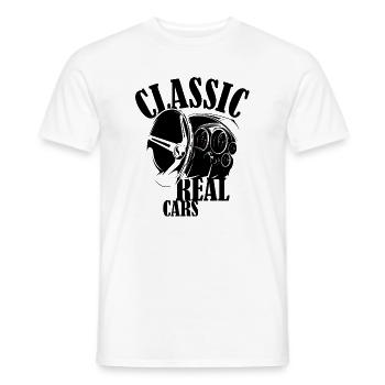 classic real cars illustration symbol cars logo - Men's T-Shirt - white - Front - AI Model Male 178 dark (178cm)