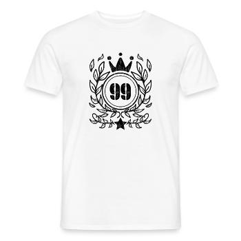 99 Number Krone wreath 1999 - Men's T-Shirt - white - Front - AI Model Male 178 dark (178cm)