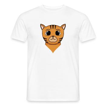 Bengal Cat Head Cat Cat Propriétaire - T-shirt homme - blanc - Devant - AI Model Male 178 dark (178cm)