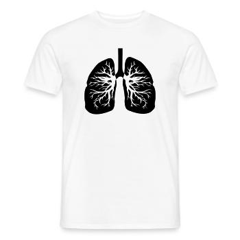 Poumons d’inhalothérapeute - T-shirt homme - blanc - Devant - AI Model Male 178 dark (178cm)