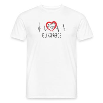 Herz Pferde Pferdeliebe Islandpferde Statement - Männer T-Shirt - Weiß - Vorne - AI Model Male 178 dark (178cm)