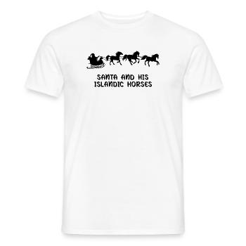 Drôle de déclaration Chevaux Cheval Amour Chevaux islandais - T-shirt homme - blanc - Devant - AI Model Male 178 dark (178cm)
