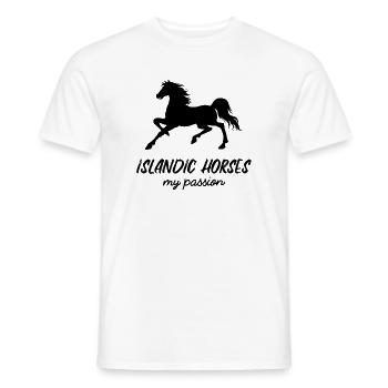 Icelandic Horses Statement Horse Love Horses - Men's T-Shirt - white - Front - AI Model Male 178 dark (178cm)