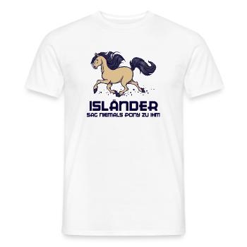 Pferdenarr Islandpferde Pferde Statement Galopp - Männer T-Shirt - Weiß - Vorne - AI Model Male 178 dark (178cm)