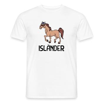 Isländer Pferdenarr Trab Islandpferde Spruch - Männer T-Shirt - Weiß - Vorne - AI Model Male 178 dark (178cm)