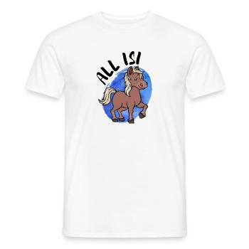 Pferdenarr Islandpferde Pony Statement Islandponys - Männer T-Shirt - Weiß - Vorne - AI Model Male 178 dark (178cm)
