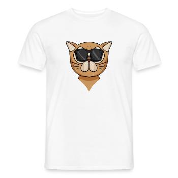 Coole Perserkatze Katzenrasse Katze - Männer T-Shirt - Weiß - Vorne - AI Model Male 178 dark (178cm)
