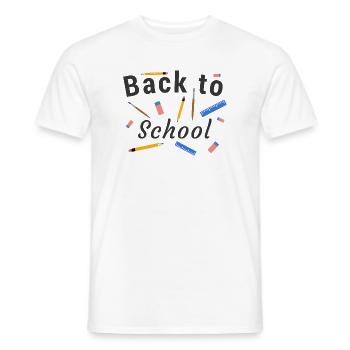 Zurück zur Schule - Männer T-Shirt - Weiß - Vorne - AI Model Male 178 dark (178cm)
