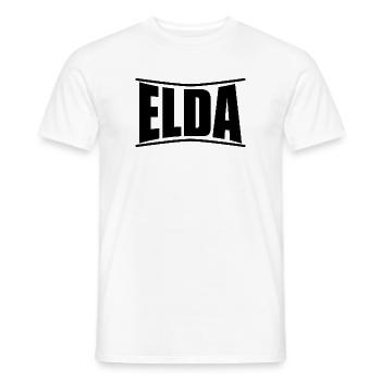 Elda t-shirt idée cadeau - T-shirt homme - blanc - Devant - AI Model Male 178 dark (178cm)