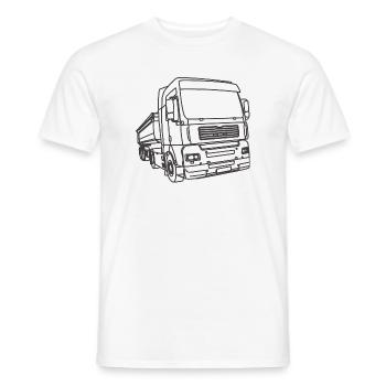 Truck Sketch - Men's T-Shirt - white - Front - AI Model Male 178 dark (178cm)