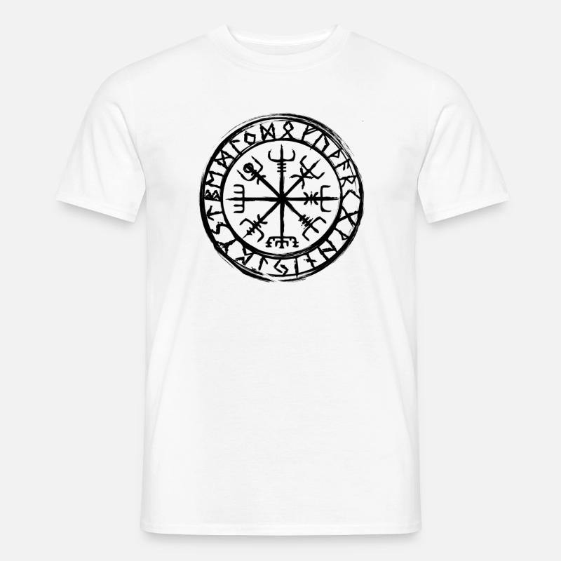 Vegvisir Kompass - Männer T-Shirt - Weiß