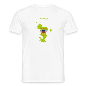 Mayotte - Men's T-Shirt - white - Front - AI Model Male 178 dark (178cm)