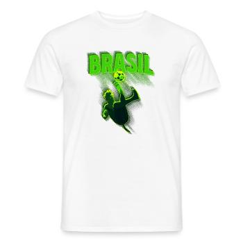Coup de pied néon du Brésil - T-shirt homme - blanc - Devant - AI Model Male 178 dark (178cm)