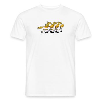 Islandpferde Hengst Galopp Pferdefan Pferde - Männer T-Shirt - Weiß - Vorne - AI Model Male 178 dark (178cm)