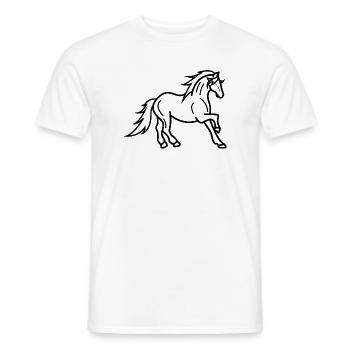 Pferde Pferdeliebe Pferdenarr Islandpferde - Männer T-Shirt - Weiß - Vorne - AI Model Male 178 dark (178cm)
