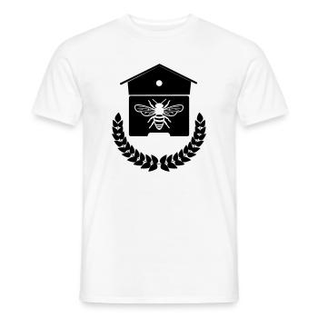 Bienenhaus oder Bienennest - Männer T-Shirt - Weiß - Vorne - AI Model Male 178 dark (178cm)
