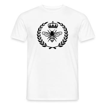 With queen in laurel wreath - Men's T-Shirt - white - Front - AI Model Male 178 dark (178cm)