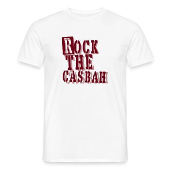 Rock the casbah lyric - Men's T-Shirt - white - Front - AI Model Male 178 dark (178cm)