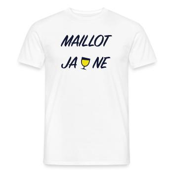 Maillot jaune - T-shirt homme - blanc - Devant - AI Model Male 178 dark (178cm)