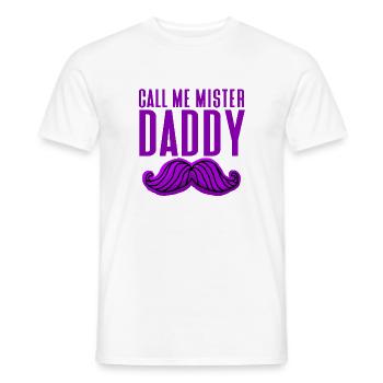 Call Me Mister Daddy - T-shirt homme - blanc - Devant - AI Model Male 178 dark (178cm)
