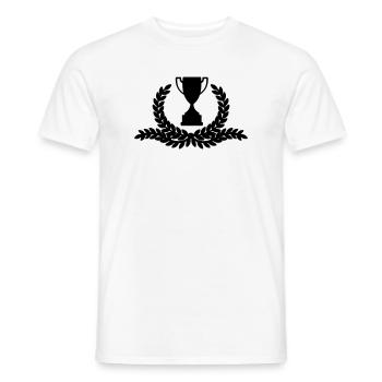 Laurel wreath with long offshoots of branches - Men's T-Shirt - white - Front - AI Model Male 178 dark (178cm)