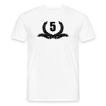 Lorbeerkranz 05 JAHRE - Männer T-Shirt - Weiß - Vorne - AI Model Male 178 dark (178cm)