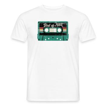 Das Beste von 1983 Retro Kassette - Männer T-Shirt - Weiß - Vorne - AI Model Male 178 dark (178cm)