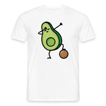 Dabbing Avocado Football Player Keto Diët - Men's T-Shirt - white - Front - AI Model Male 178 dark (178cm)