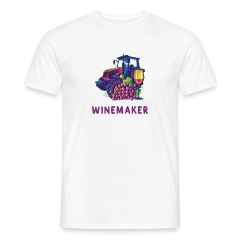 Winemaker Design - Men's T-Shirt - white - Front - AI Model Male 178 dark (178cm)