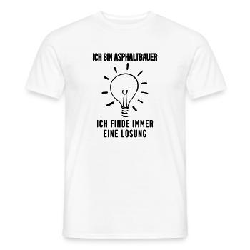 Asphaltbauer Beruf Ausbildung - Männer T-Shirt - Weiß - Vorne - AI Model Male 178 dark (178cm)