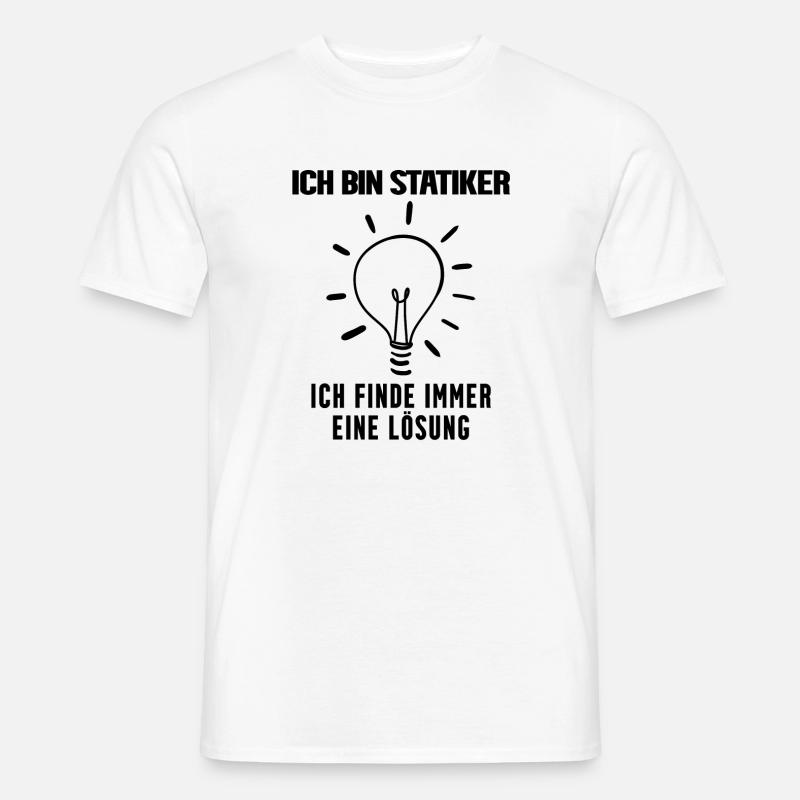 Statiker Beruf Ausbildung - Männer T-Shirt - Weiß