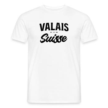 Valais Schweiz Vintage Look 1815 - Männer T-Shirt - Weiß - Vorne - AI Model Male 178 dark (178cm)