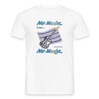 No Music means No Magic - Men's T-Shirt - white - Front - AI Model Male 178 dark (178cm)
