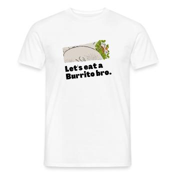Chicken roll with vegetable leaf burrito - Men's T-Shirt - white - Front - AI Model Male 178 dark (178cm)
