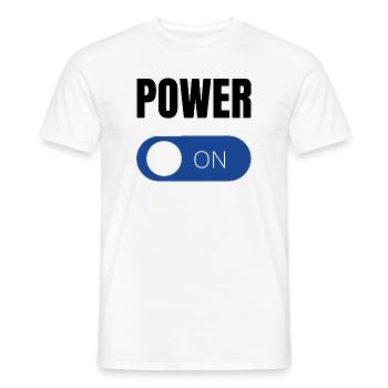 Blauer Toggle ON Design Power Motivation Energie - Männer T-Shirt - Weiß - Vorne - AI Model Male 178 dark (178cm)