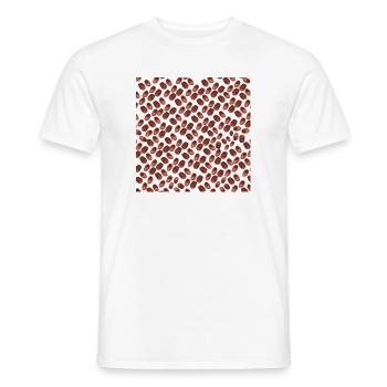 kaffeeshirts unisex, kaffeebohnenmuster - Männer T-Shirt - Weiß - Vorne - AI Model Male 178 dark (178cm)