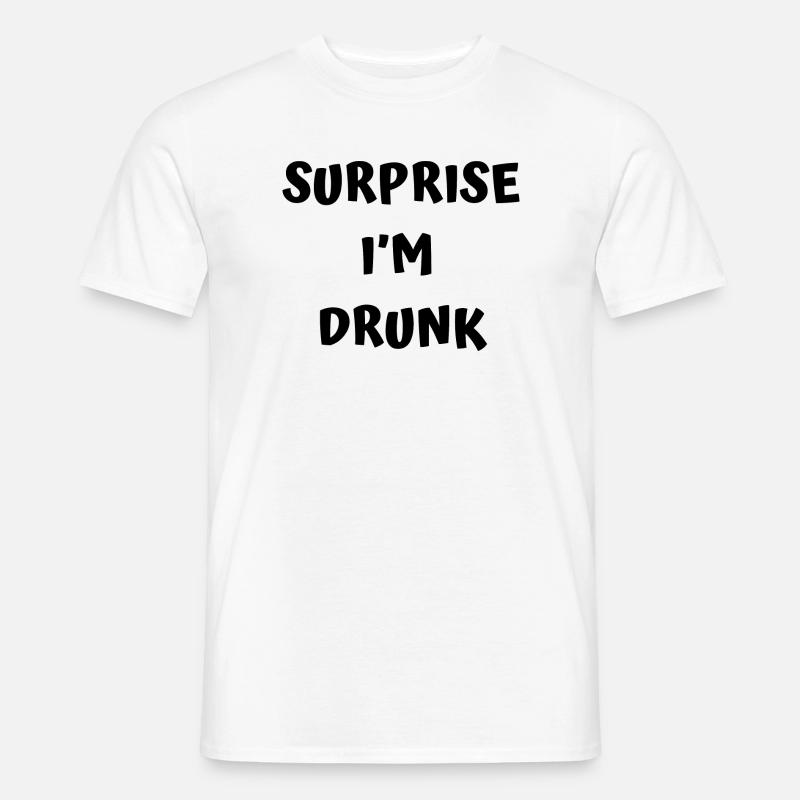 Texte drôle d’ivrogne - T-shirt homme - blanc