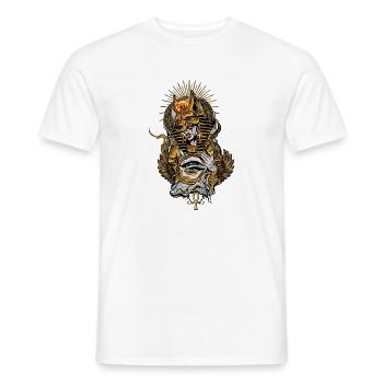 Anubis mask with the all-seeing eye - Men's T-Shirt - white - Front - AI Model Male 178 dark (178cm)