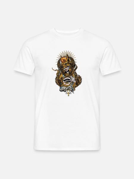 Anubis-Maske mit dem allsehenden Auge - Männer T-Shirt - Weiß