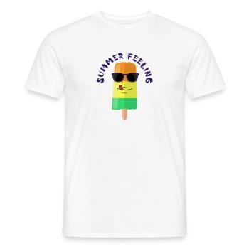 Eiscreme mit Sonnenbrille Summer Feeling Sommer - Männer T-Shirt - Weiß - Vorne - AI Model Male 178 dark (178cm)