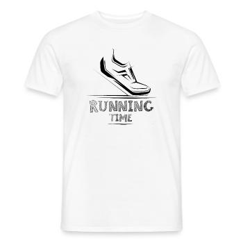 running time Symbol Schuh Läufer Illustration icon - Männer T-Shirt - Weiß - Vorne - AI Model Male 178 dark (178cm)