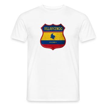 Écusson Villavicencio Colombia - T-shirt homme - blanc - Devant - AI Model Male 178 dark (178cm)